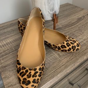 J. Crew leopard print flats gently worn